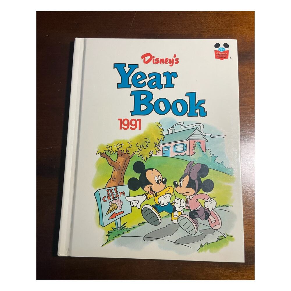 Disney’s Year Book 1991 | Mickey Minnie Goofy | Grolier Inc | Hardcover | EUC